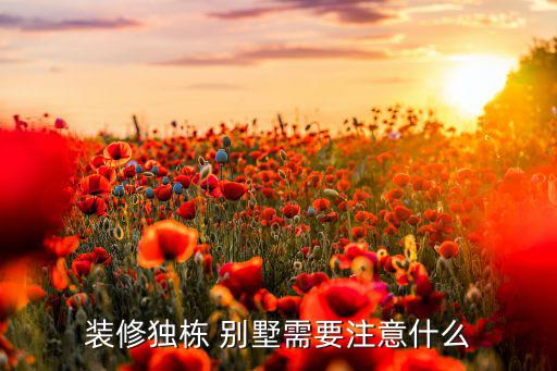 装修独栋 别墅需要注意什么