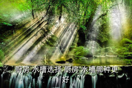 厨房 水槽选择 厨房 水槽哪种更好