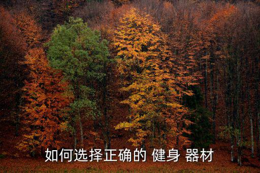如何选择正确的 健身 器材