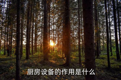  厨房设备的作用是什么