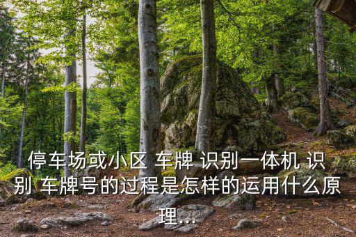 停车场或小区 车牌 识别一体机 识别 车牌号的过程是怎样的运用什么原理...