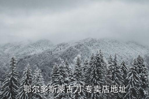  鄂尔多斯蒙古刀 专卖店地址