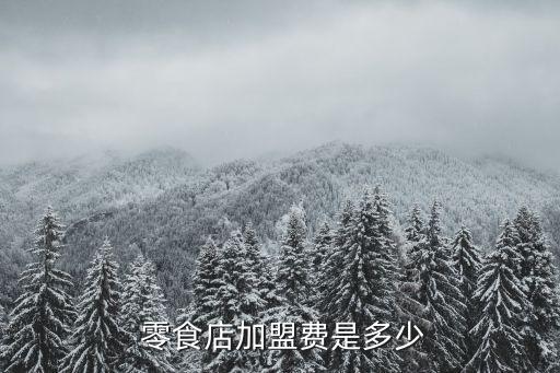  零食店加盟费是多少