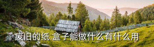 废旧的纸 盒子能做什么有什么用