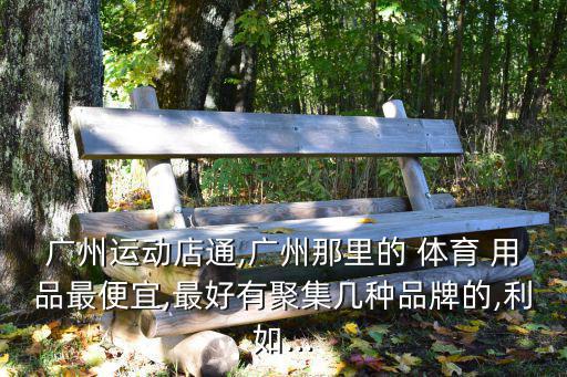 广州运动店通,广州那里的 体育 用品最便宜,最好有聚集几种品牌的,利如...