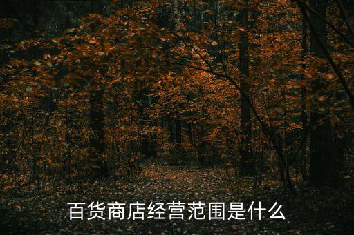 百货商店经营范围是什么