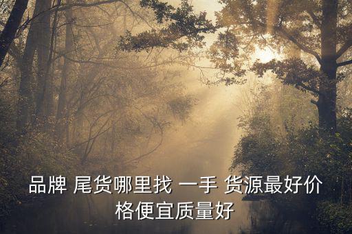 尾货哪里找一手货源食品,换季必须清理库存尾货应运而生!
