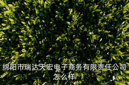 绵阳市瑞达天宏电子商务有限责任公司怎么样