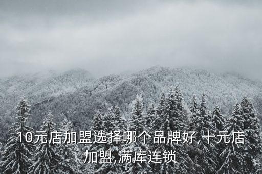 10元店加盟选择哪个品牌好,十元店加盟,满库连锁