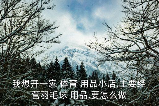 我想开一家 体育 用品小店,主要经营羽毛球 用品,要怎么做