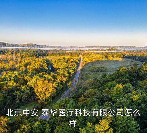 北京中安 泰华医疗科技有限公司怎么样