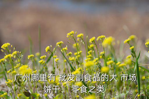 广州零食批发市场哪个比较好,广州最大的休闲零食批发市场