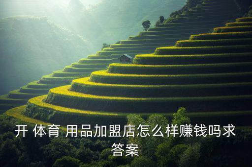 开 体育 用品加盟店怎么样赚钱吗求答案