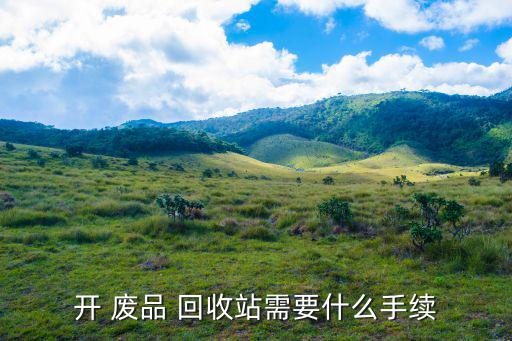 开 废品 回收站需要什么手续