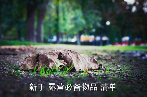 户外露营最全用品清单,野外露营须准备什么东西?