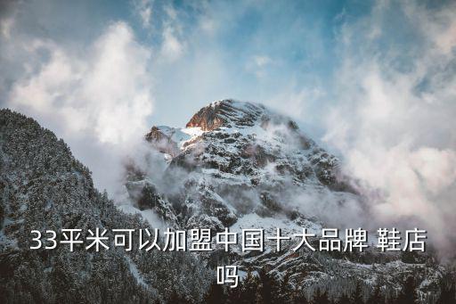33平米可以加盟中国十大品牌 鞋店吗