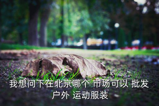 我想问下在北京哪个 市场可以 批发 户外 运动服装