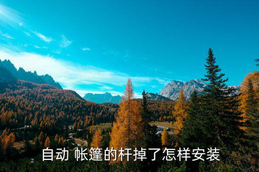  自动 帐篷的杆掉了怎样安装