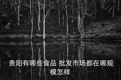  贵阳有哪些食品 批发市场都在哪规模怎样