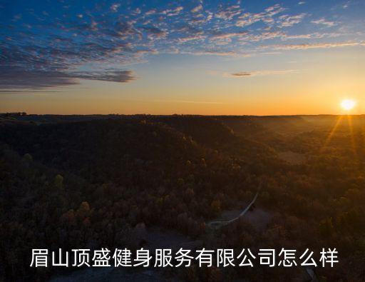  眉山顶盛健身服务有限公司怎么样