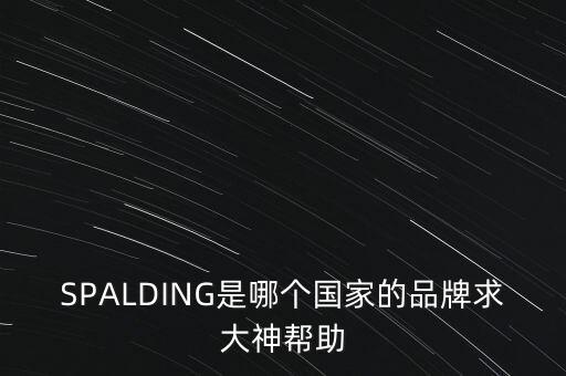 SPALDING是哪个国家的品牌求大神帮助