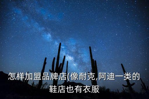 怎样加盟品牌店(像耐克,阿迪一类的鞋店也有衣服