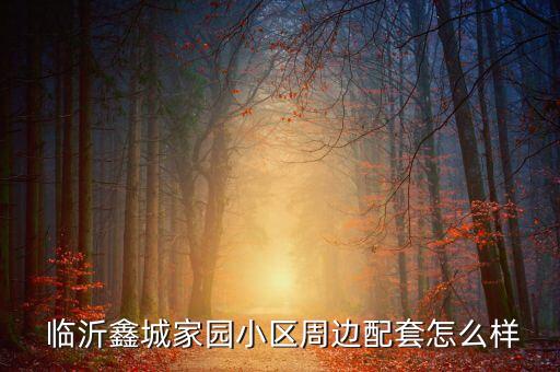 临沂鑫城家园小区周边配套怎么样