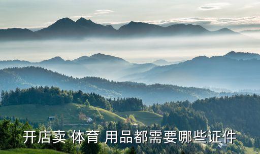 开店卖 体育 用品都需要哪些证件