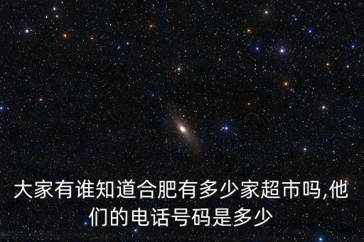 大家有谁知道合肥有多少家超市吗,他们的电话号码是多少