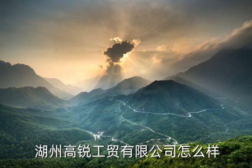  湖州高锐工贸有限公司怎么样